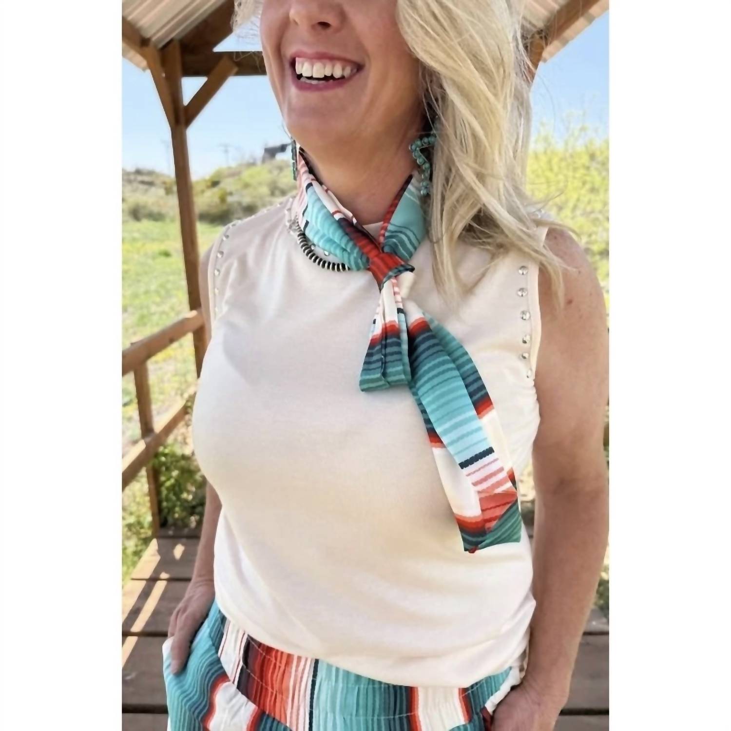 Rowdy Crowd - Good Life Long Western Southwestern Cowgirl Scarf