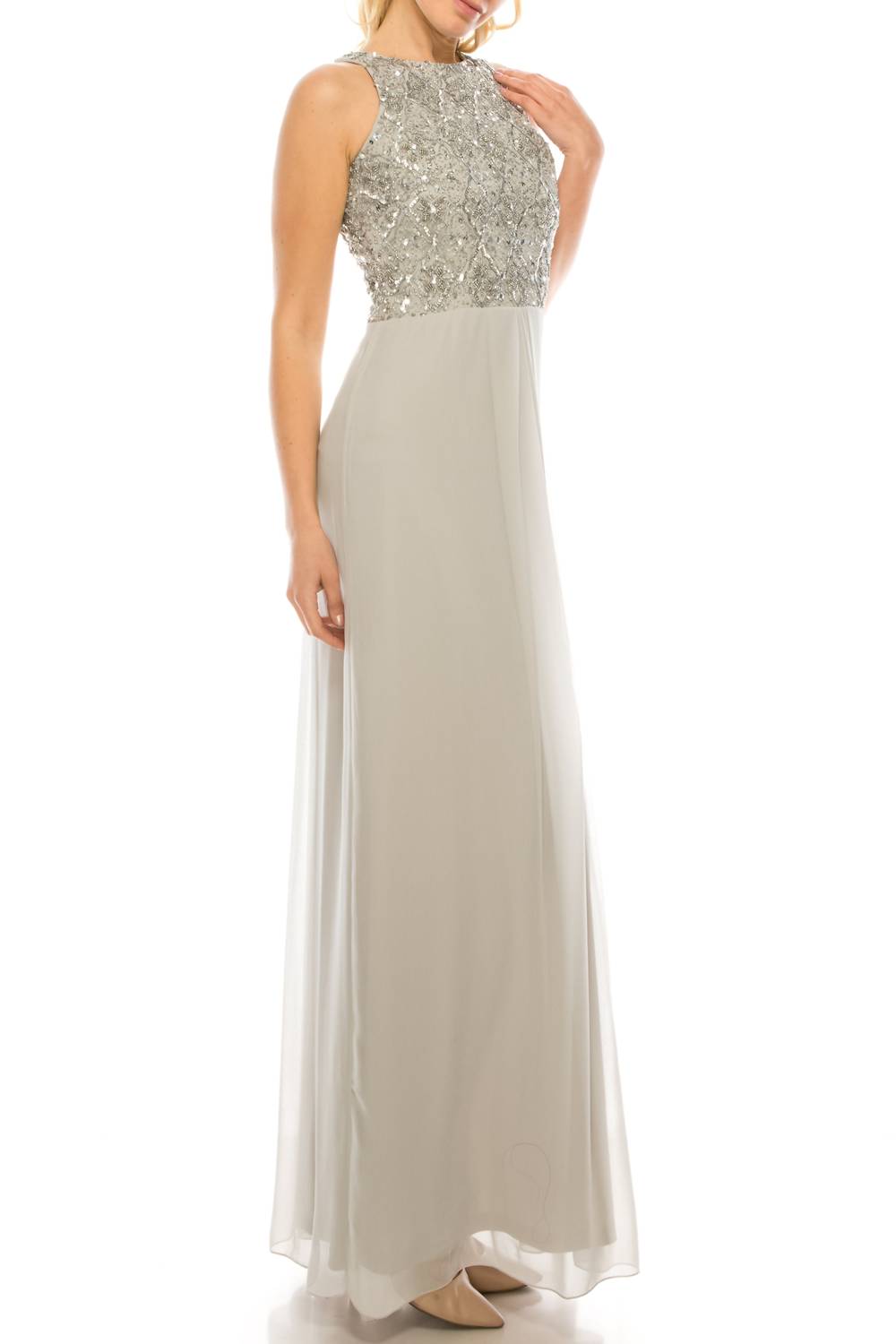 Aidan Mattox - Sleeveless Sequined Evening Dress