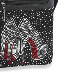 Handbag Express - Women's High Fashion Heels Rhinestone Crossbody Sling Bag
