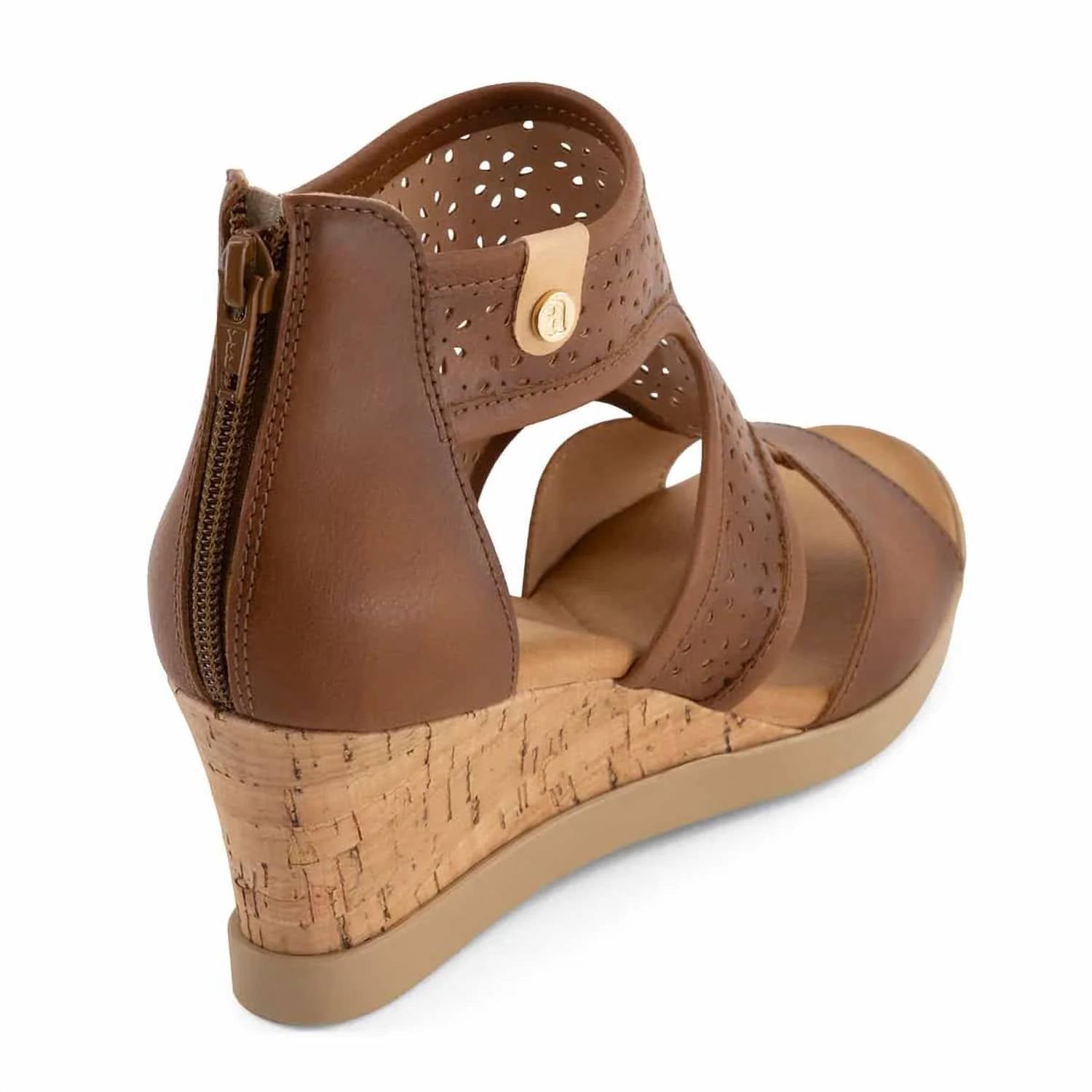 Andrea - Women's T-bar Wedge Sandals