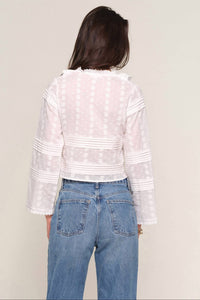 heartloom Romy Top in eggshell - women's shirt - detail view