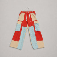 Pol - Quilted contrast casual solid knit pant