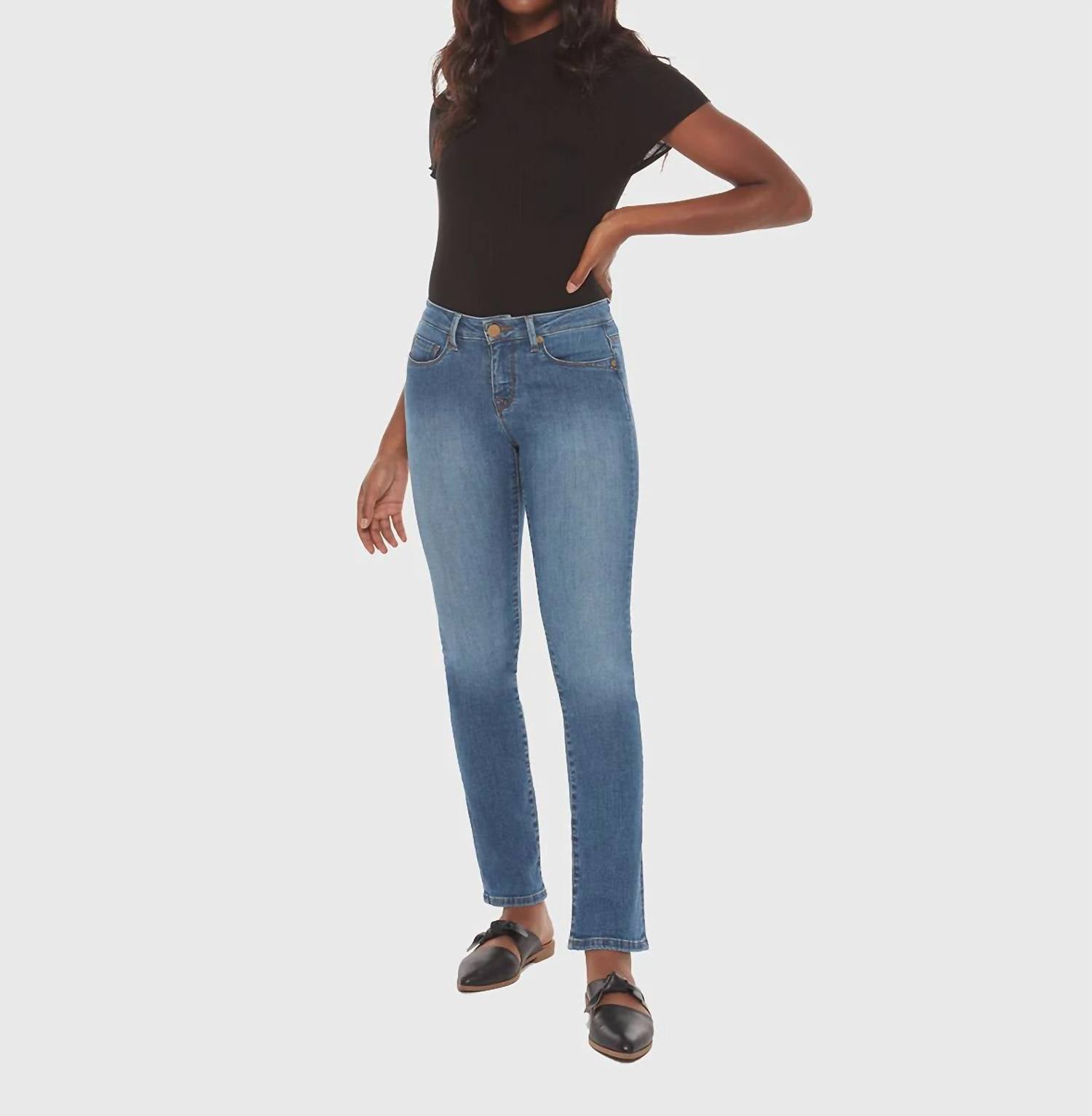 Lola Hats - Kristine Mid Rise Straight Jeans