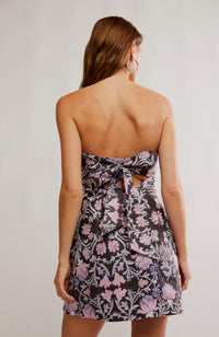 Free People - Floreo Jacquard Strapless Mini Dress
