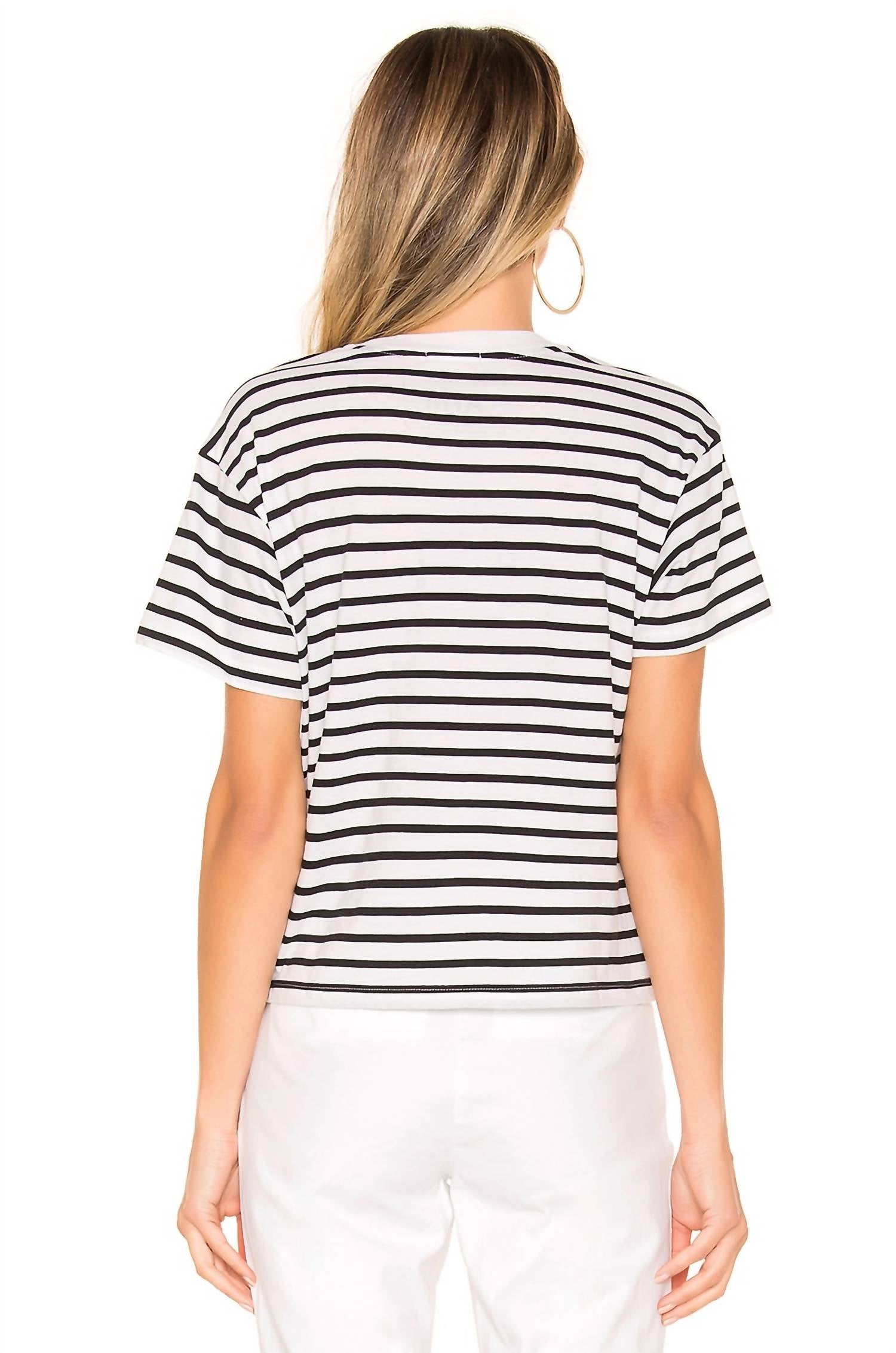 Atm - Jersey Stripe Boy Short Sleeve Top