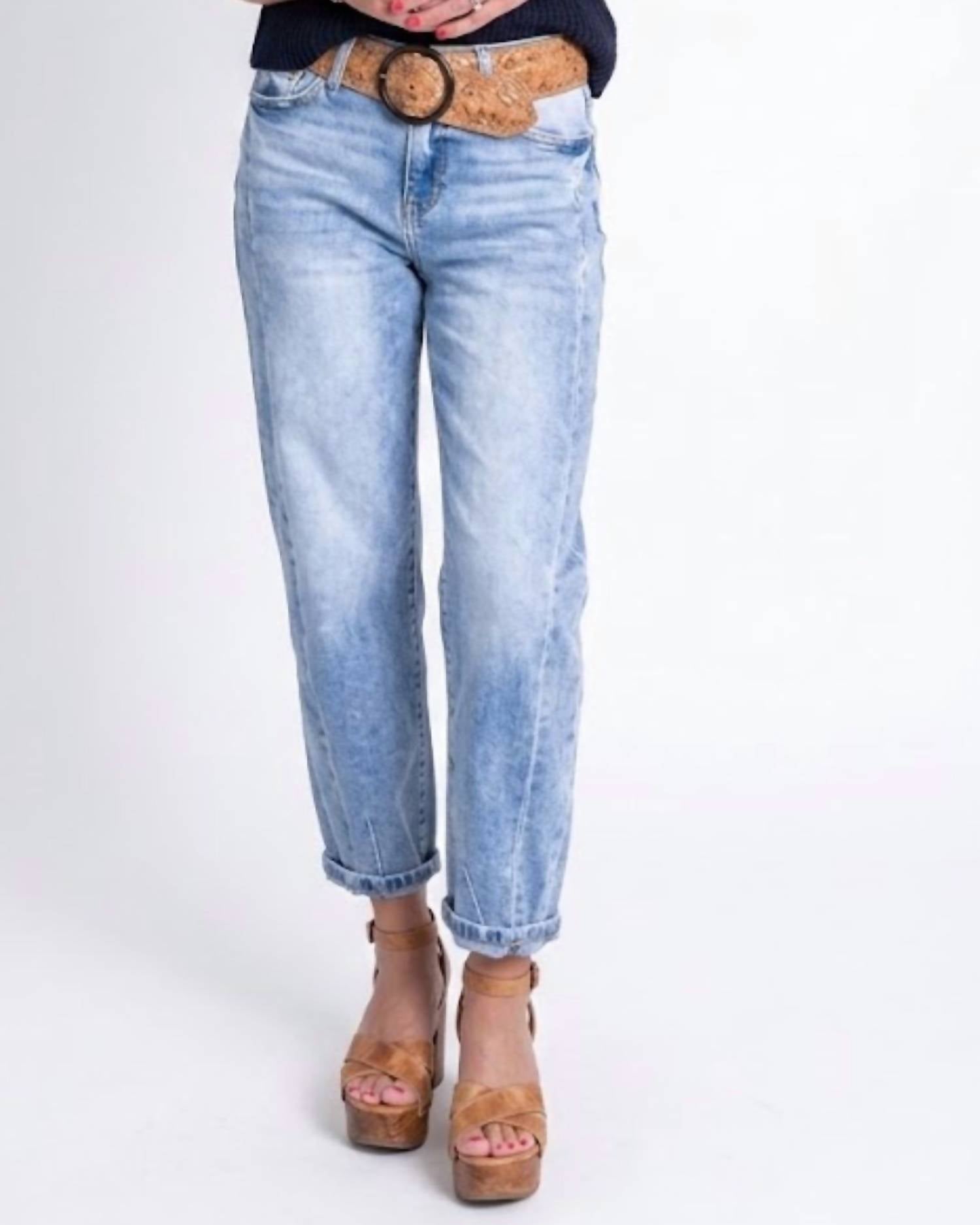 Risen - High Rise Mid Barrel Jeans