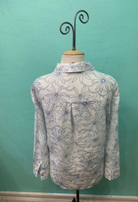 Cut Loose - Women's Daisy Side Slit Linen Button Down Shirt
