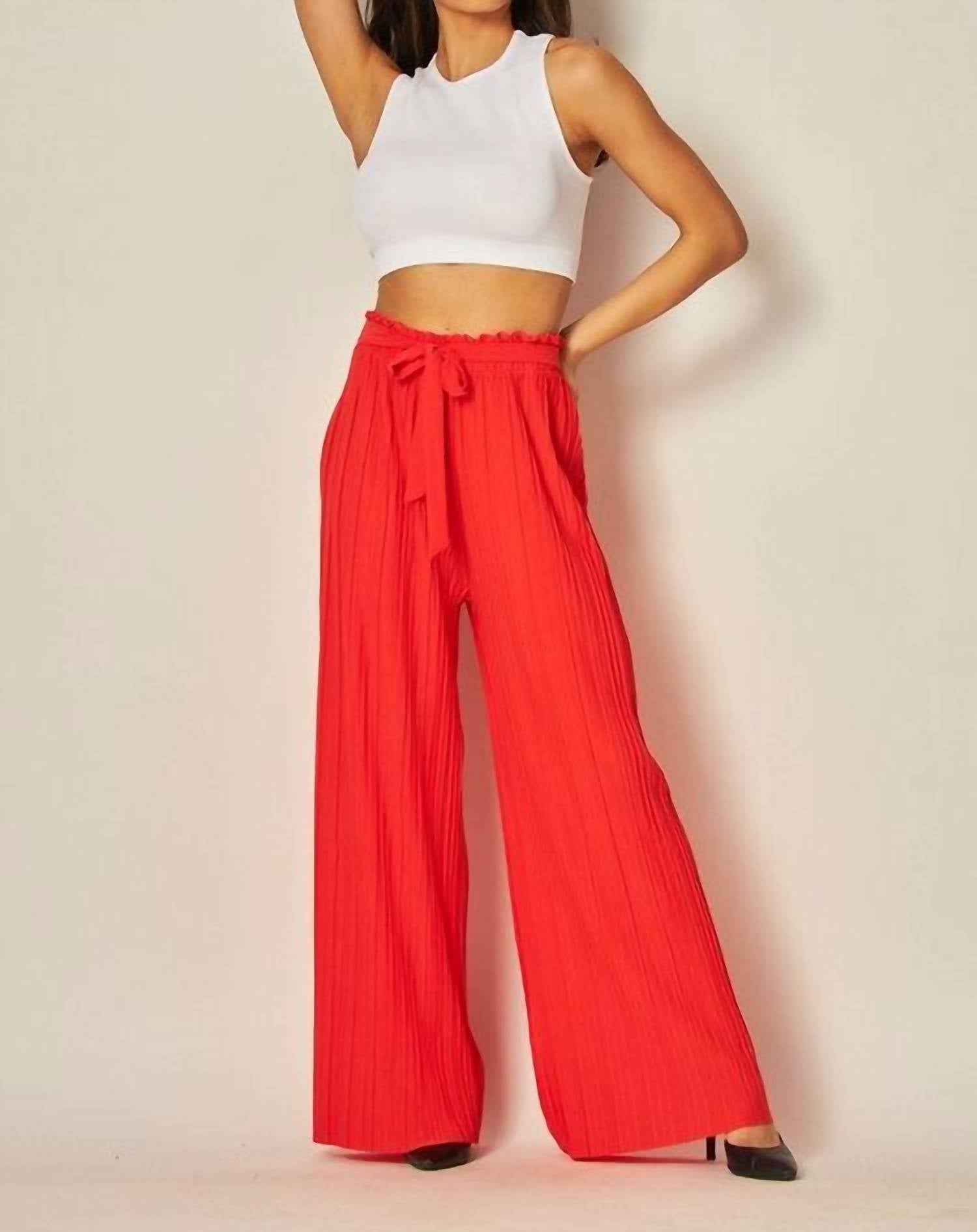 Love Poem - Tie Front Pleated Pant