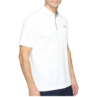 UNDER ARMOUR Tech Button Up Placket Polo in white - men's shirt - view 4