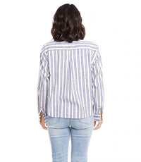 Karen Kane - Sevil Stripe Shirt Jacket