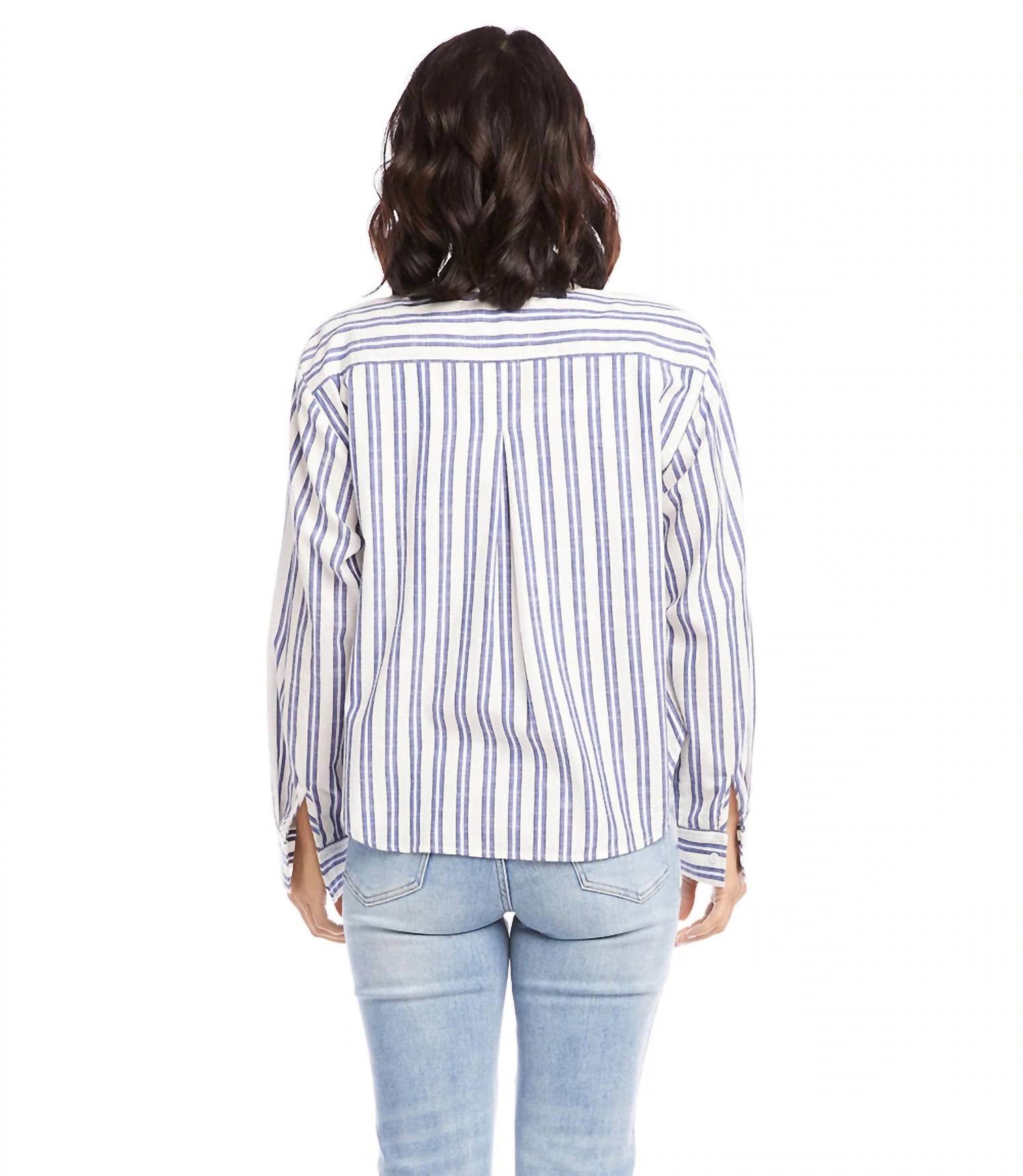 Karen Kane - Sevil Stripe Shirt Jacket