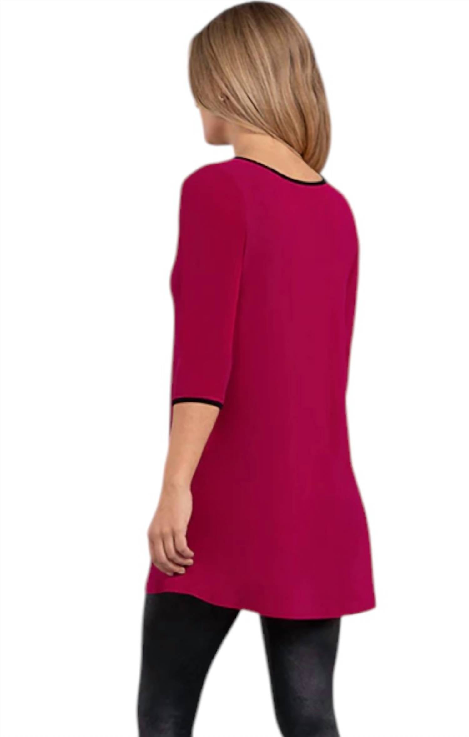 Sympli - Tipped Reversible Trapeze Tunic Top