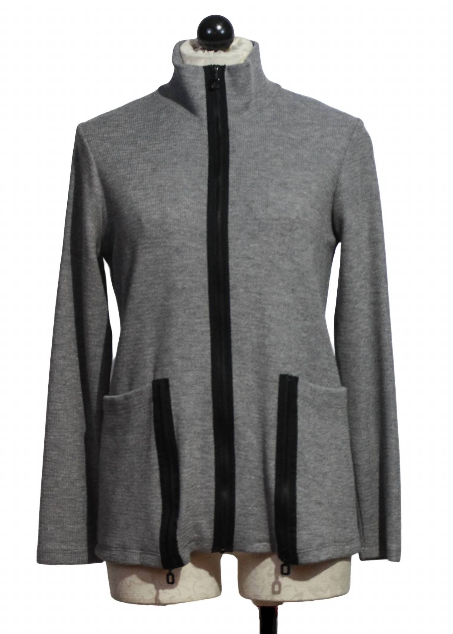 Compli K - Women's Long Sleeve Knit Jacket With Zipper
