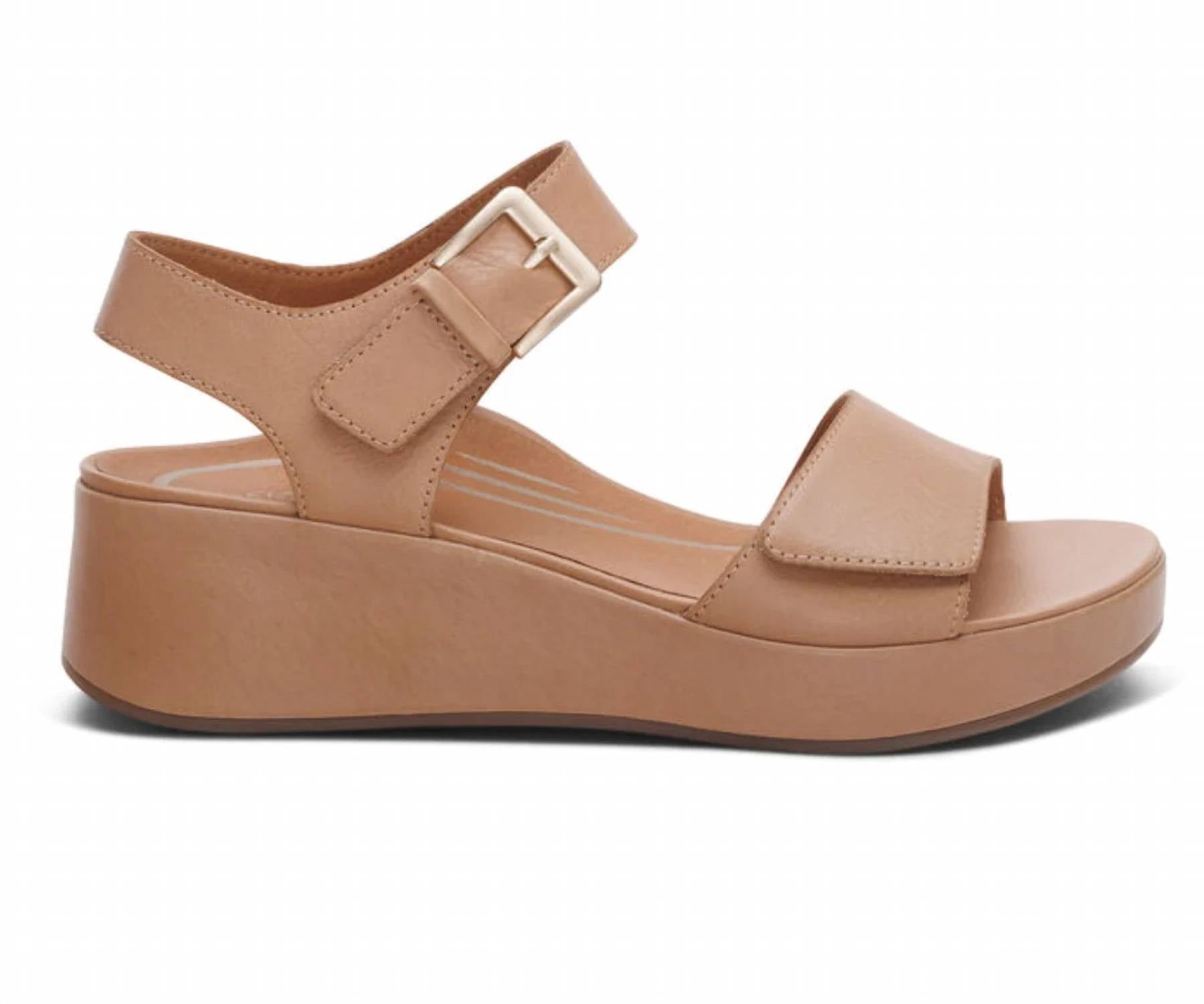 Aetrex - Women's Ariel Adjustable Quarter Strap Wedge