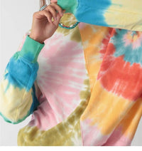 Electric & Rose Bhodi Sweatshirt in green multi - women's top - detail view