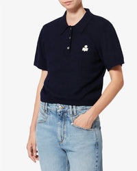 Isabel Marant - Althea Button Logo Polo Top