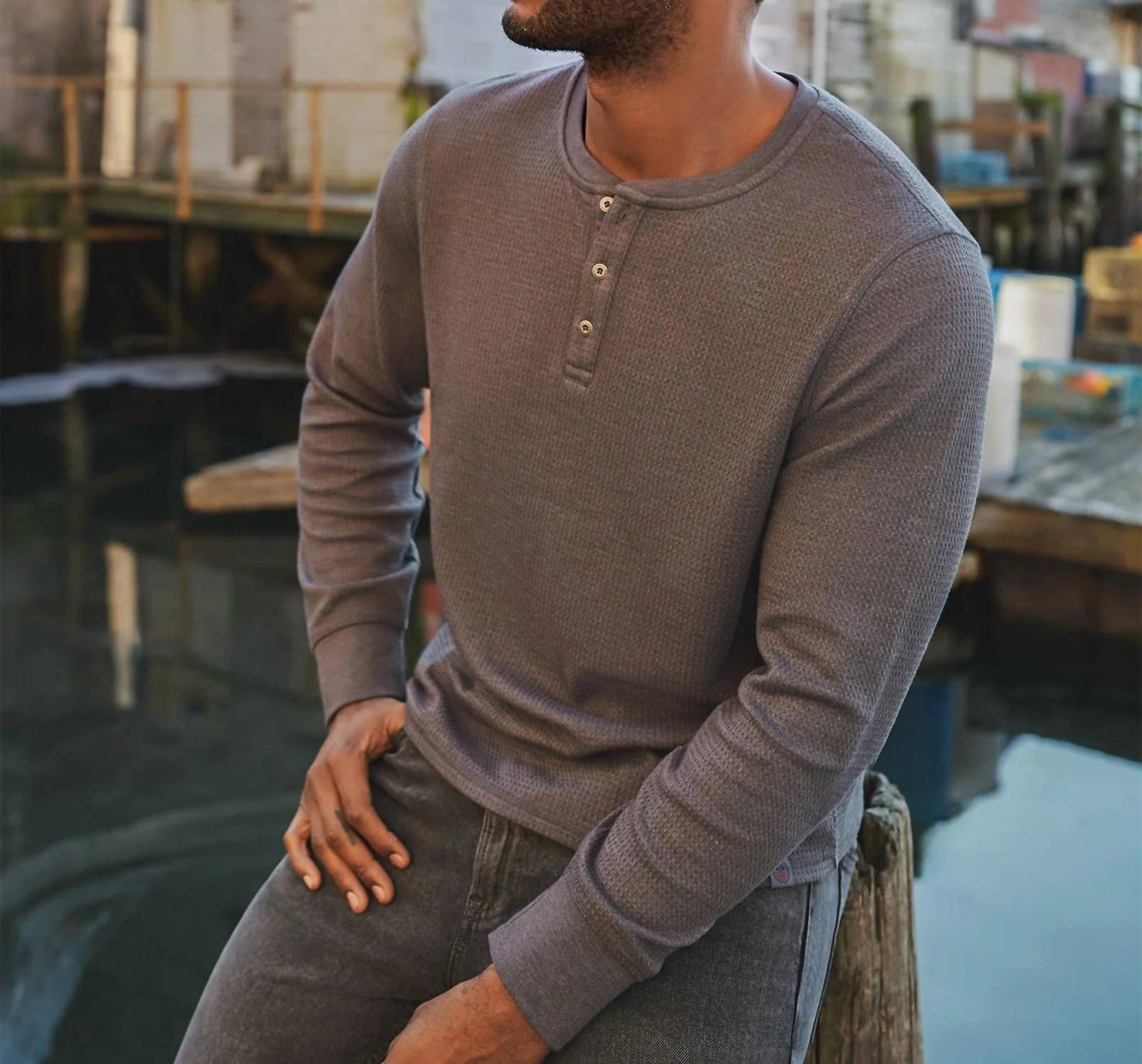 Flags & Anthem - Men's Chatsworth Soft Waffle Henley Top