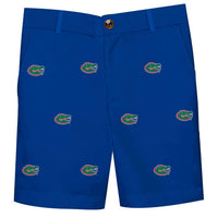 Vive La Fete Boy's Florida Gators All Over Logo Structured Shorts in blue - kids' shorts