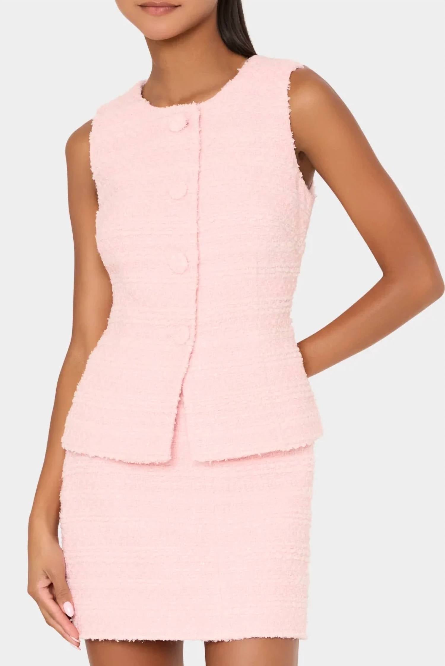 Milly - Bryn Sleeveless Tweed Top