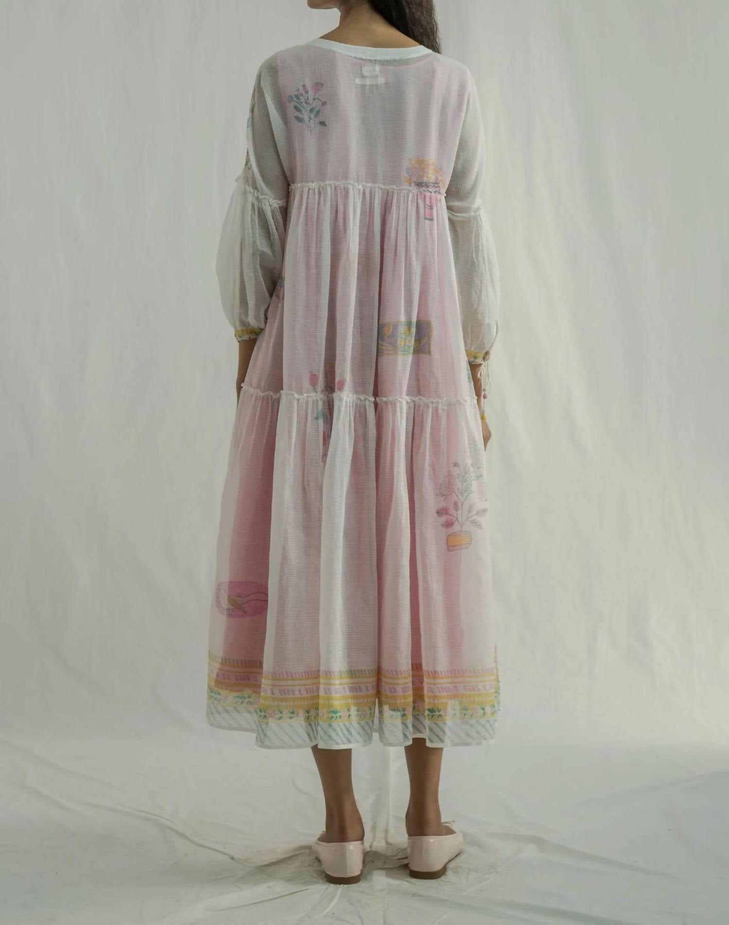 Eka Design Studio - Overlay Stripe Tiered Maxi Dress