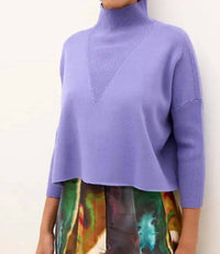 Marie Oliver Claudie Top in lilac - women's shirt - alternate view