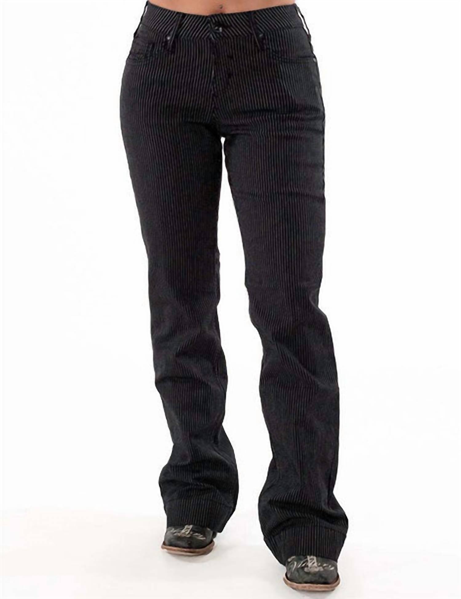 Cowgirl Tuff - Pinstripe Trouser Jean