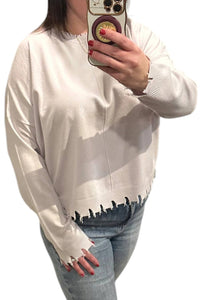 Six/Fifty - Fringed Lightweight Sweater