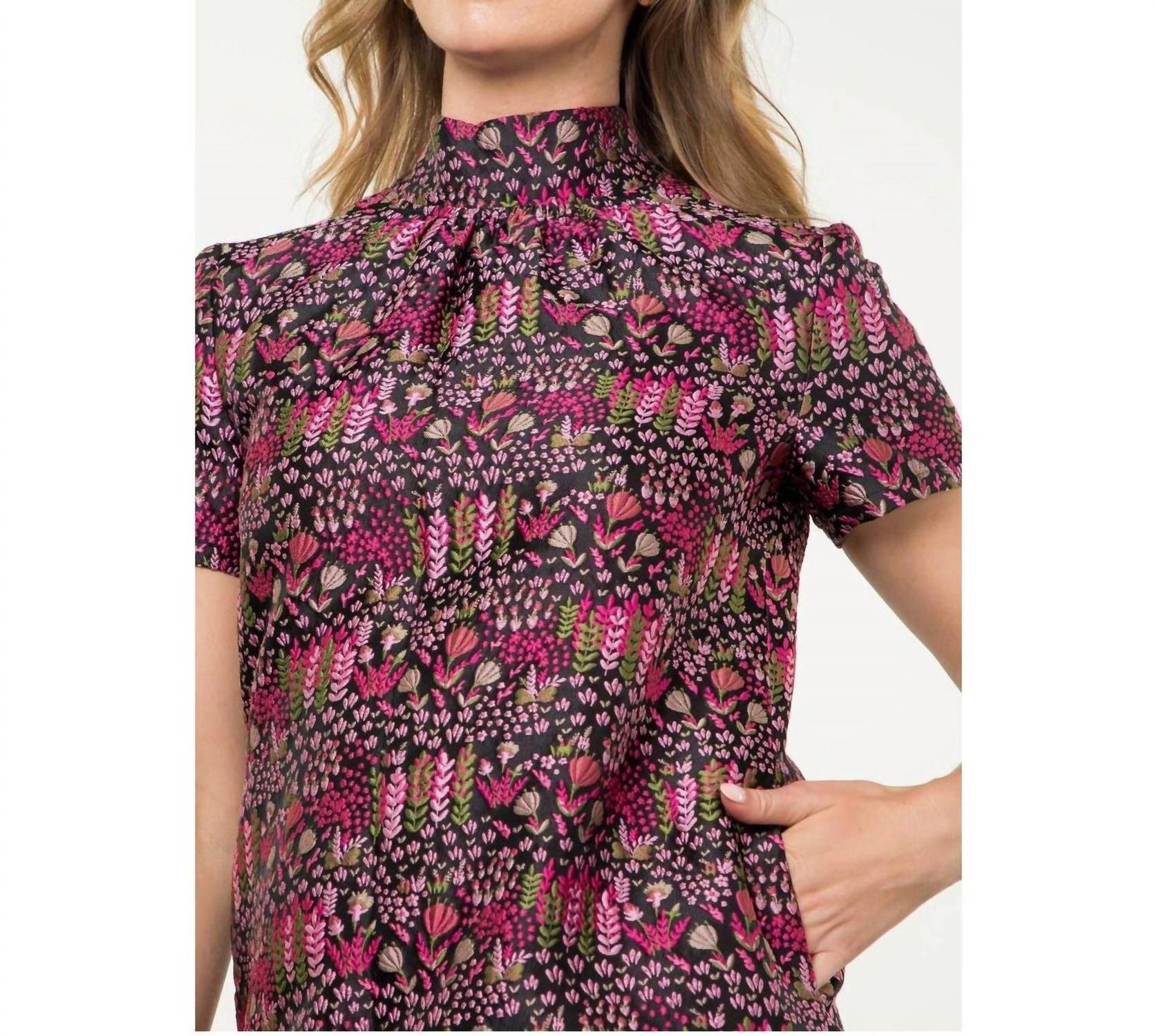 Thml - Textured Dress With Bow Tie Back