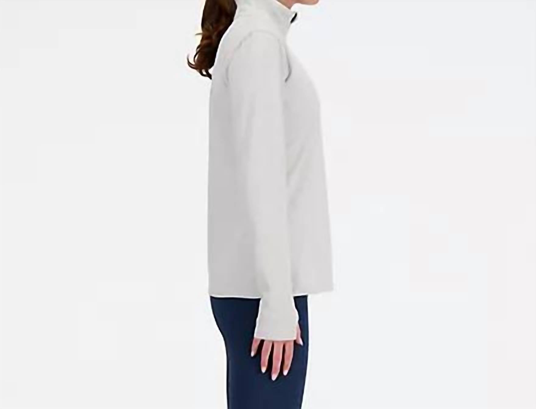 New Balance Sport Essentials Space Dye Quarter Zip Jacket in ash heather - women's jacket - view 6