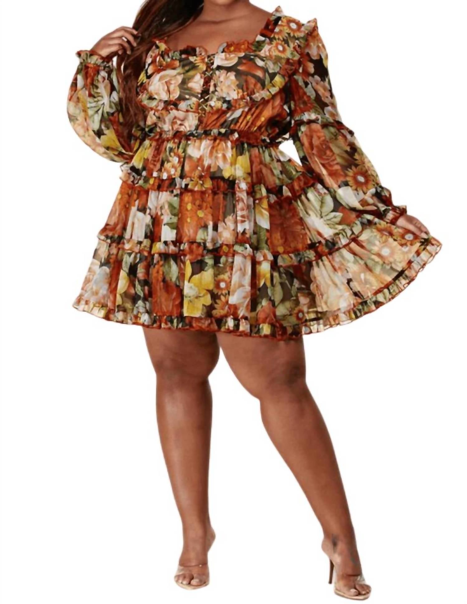 Latiste - EDGY PLUS: Lilly Floral Print Dress