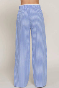 Active Usa - Lounge Line Contrast Waist Boxer Straight Pants