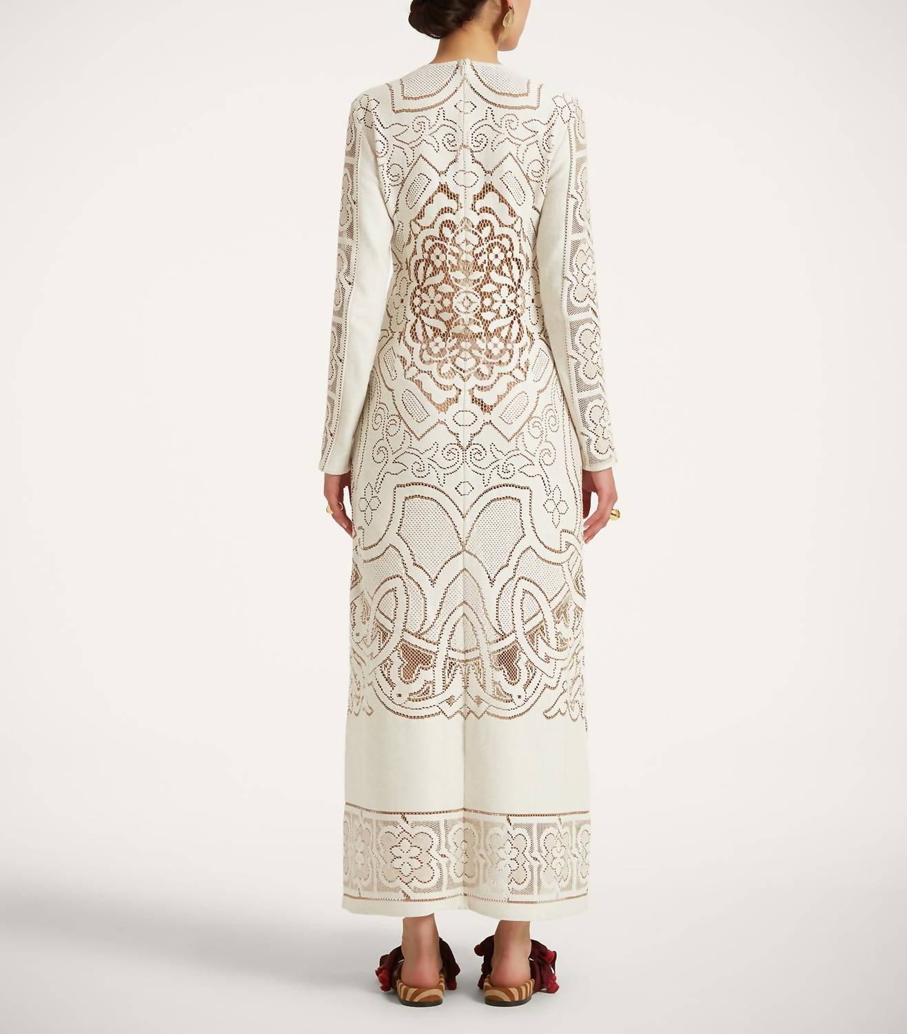 La Doublej - Women's Lacey Long Sleeve Swing Dress