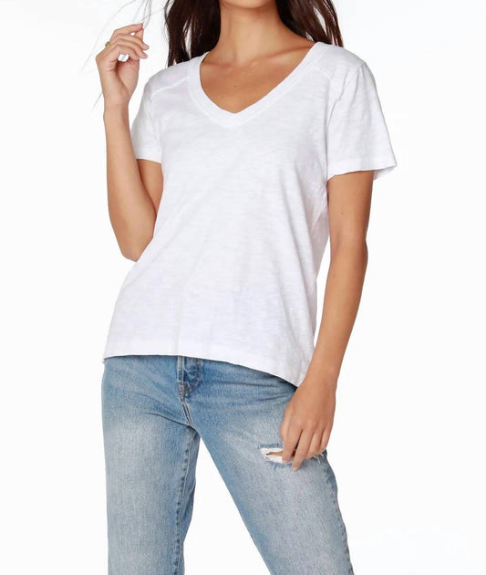 Bobi - Shoulder Seam V Neck Tee