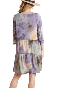 Umgee - Marbled Tie Dye Knit Dress