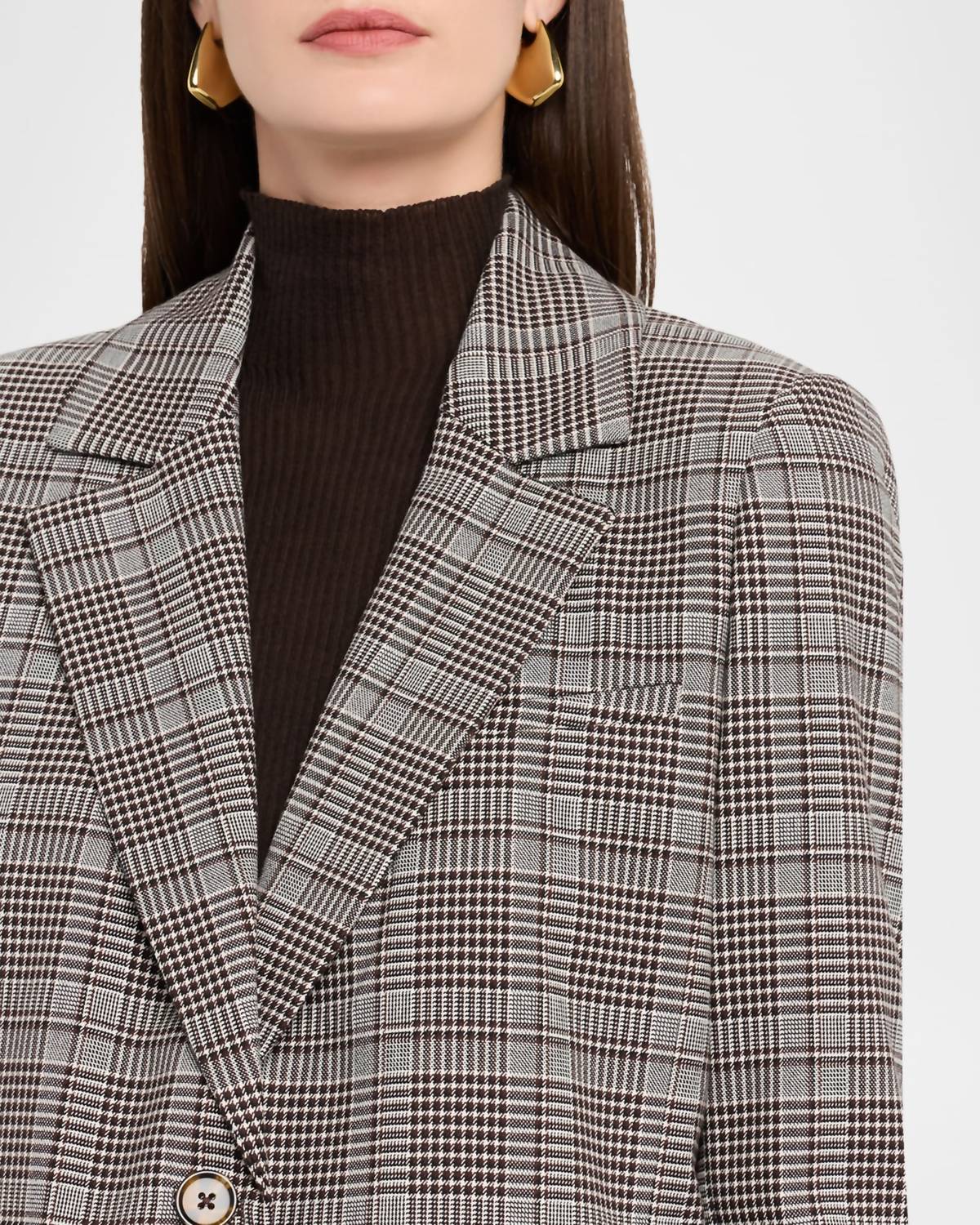 Alice + Olivia - Michael Plaid Boxy Blazer