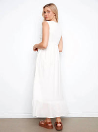 Charlie B - Applique Detail Bodice Empire Seam Maxi Dress