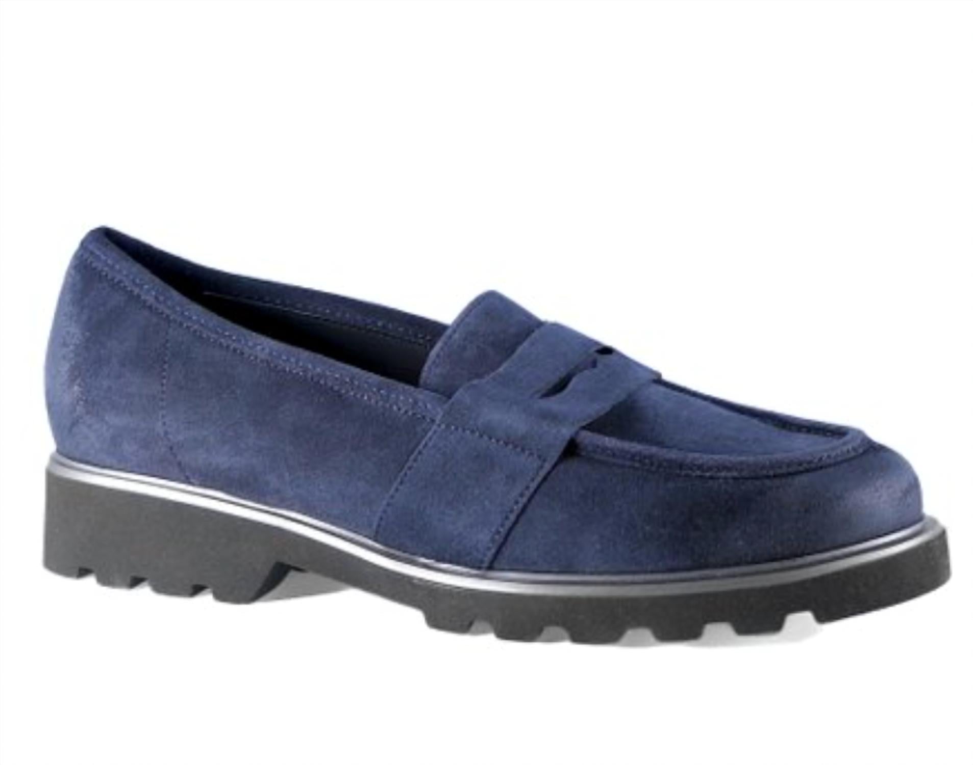 Ara Women's Harleigh Penny Loafers in ocean brush - women's flats