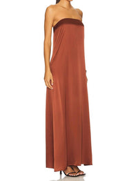 SABLYN Arden Strapless Maxi Dress in mahogany - women's dress - alternate view
