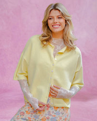 Ee:Some - Half Sleeve Button Down Cardigan