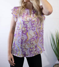 Andree By Unit - Split Neckline Western Satin Blouse