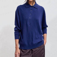 Tibi - Cashmere Easy Polo Sweater