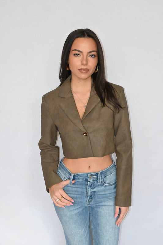 Vintage Havana - Cari Cropped Blazer