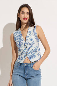 Oolala - Paisley Linen Vest