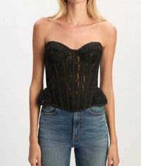 Bardot - Cristo Strapless Lace Bustier Top