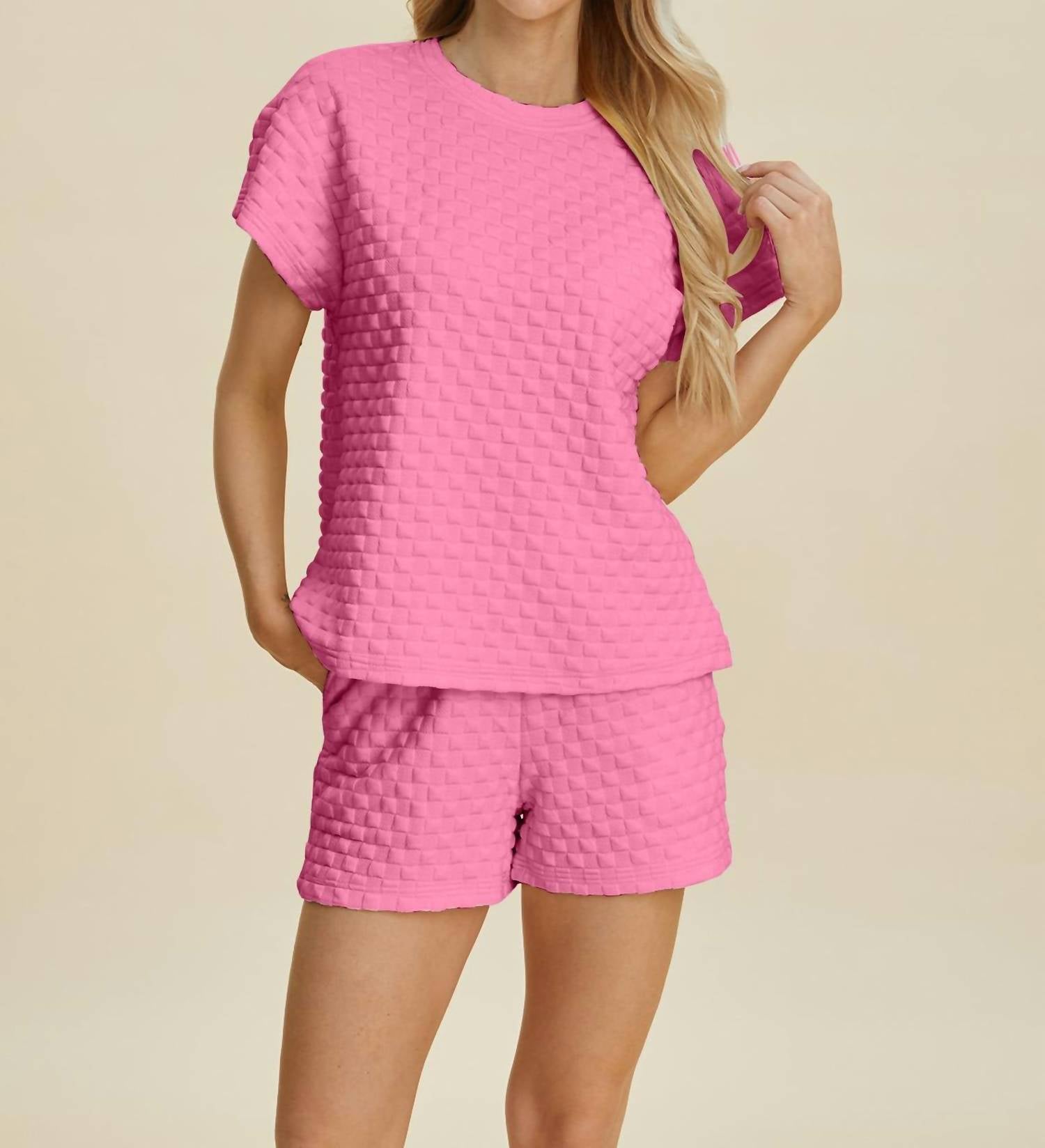 Double Take - Spring Ready Quilted Short Set