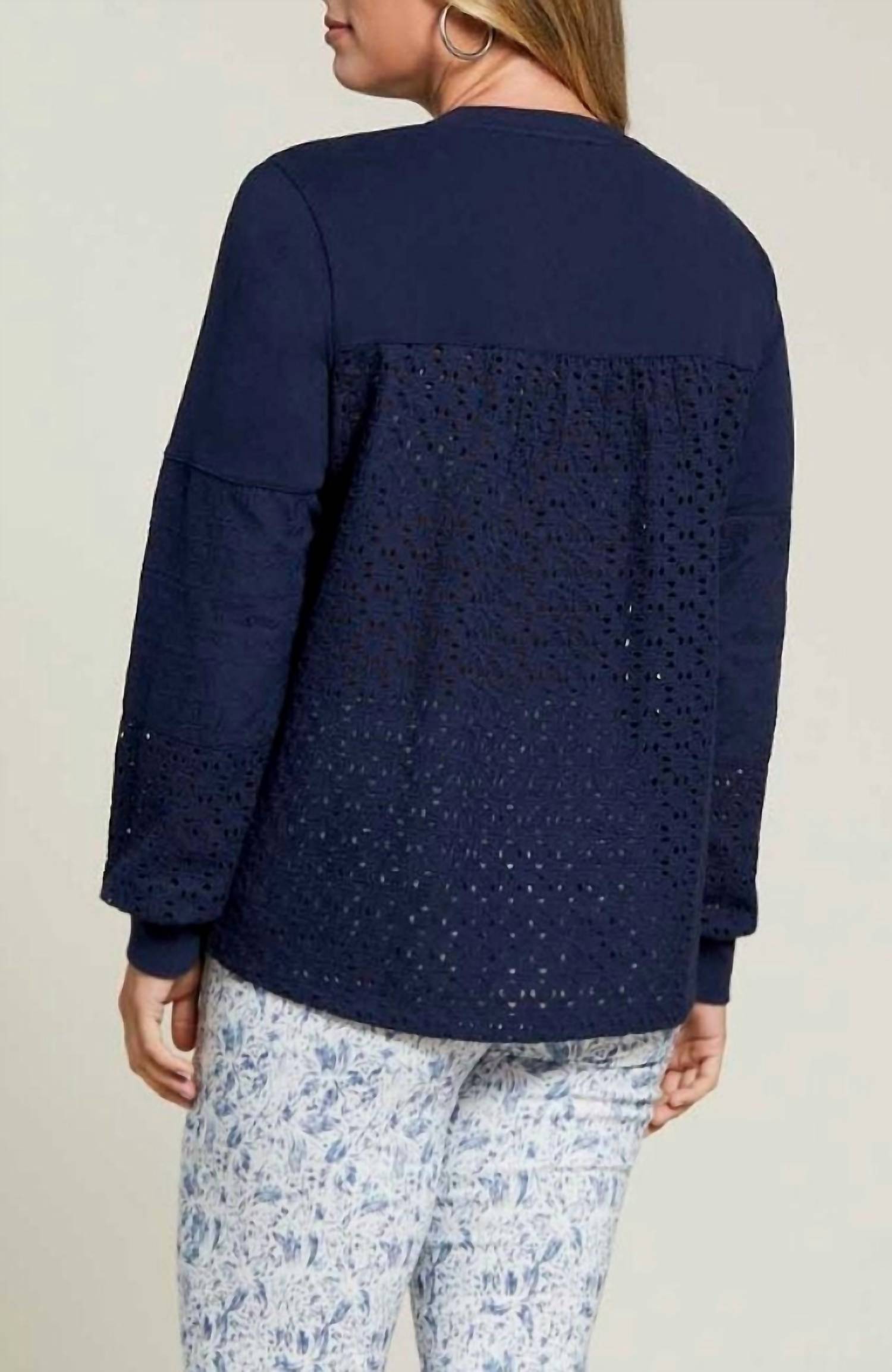 Tribal - Split Neck Top with Embroidery