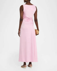 SIMKHAI Melaney Satin Maxi Dress in tulip - women's dress - detail view