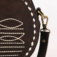 Ls Western - Women's Western Canteen Round Crossbody Bag