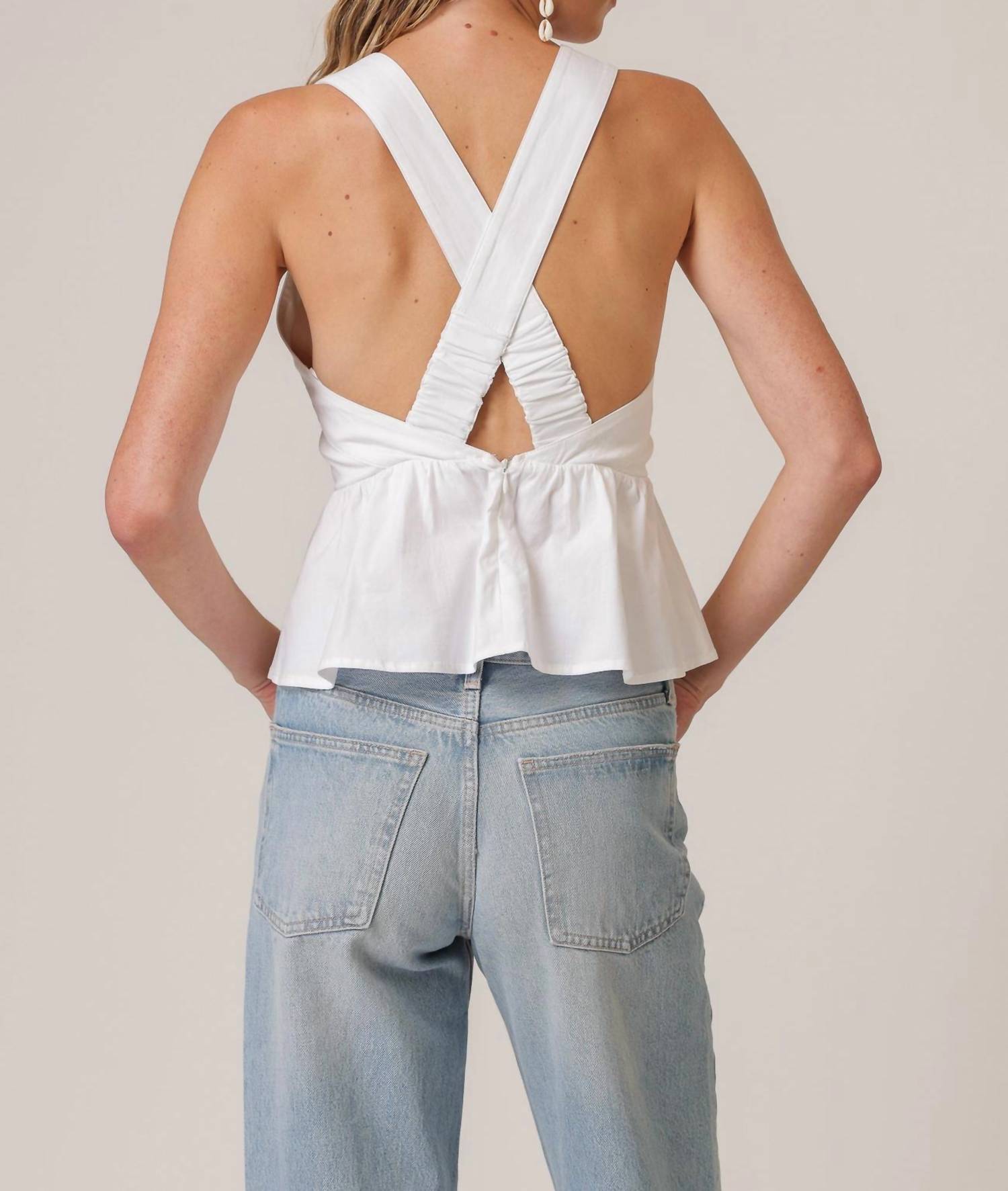 Line And Dot - Essie Peplum Top