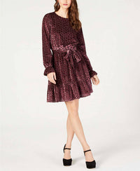 Michael Michael Kors - Women's Burnout Velvet Flounce Dress
